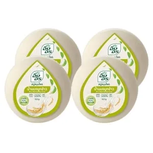 อิงอร สบู่สมุนไพร สูตรน้ำนมจมูกข้าว 160 ก. แพ็ค 4
