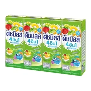 ดัชมิลล์ 4อิน1 ไมโคร แอคทีฟ โยเกิร์ตพร้อมดื่มยูเอชที รสผลไม้รวม 165 มล. x 4 ชิ้น